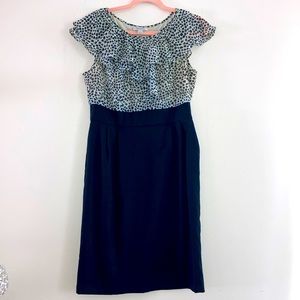 Dress Barn leopard top dress. Worn only once. Zipper on back top. Size 10